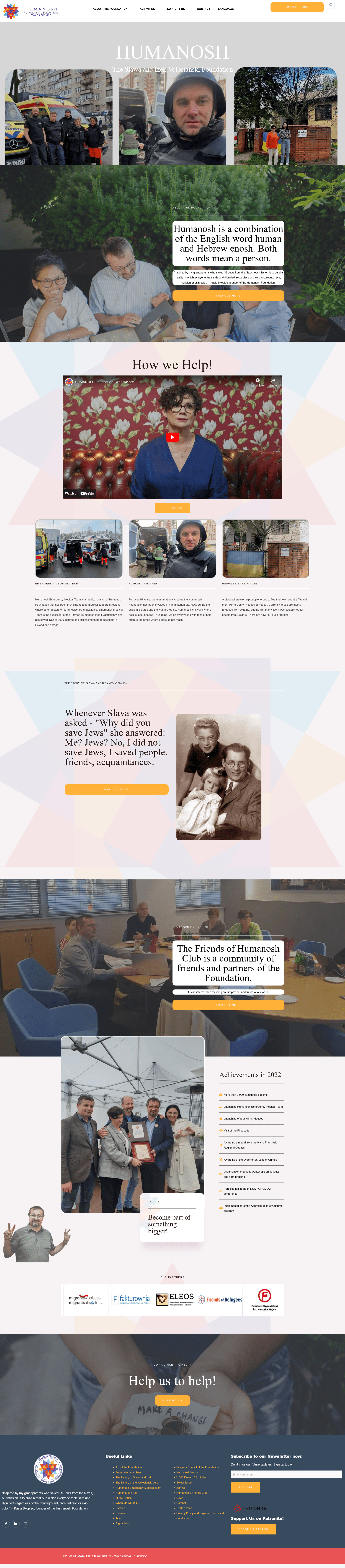 Bronlo Humanosh website screen shot