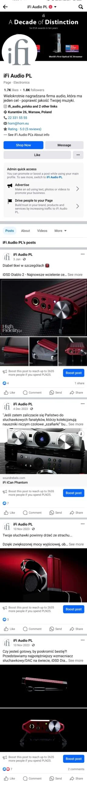 Bronlo Social Media case studies ifi-audio vertical